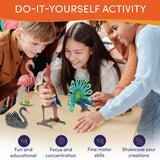 3D Wooden Puzzle – 4 Colorful Toy Birds for Kids Model Building Kits-Brain Teaser Puzzles Educational STEM Kits for Boys, Girls and Adults- DIY Wood Crafts 3-D Puzzles Birthday Gifts