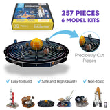 3D Space Puzzle Kit | Solar System, Shuttle & Rover STEM Educational Toy for Kids