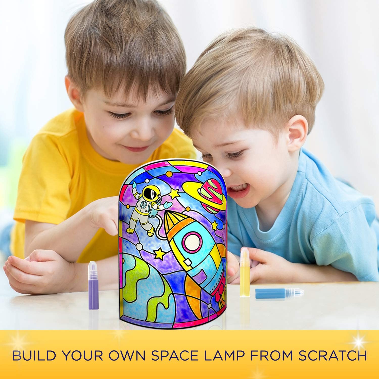 Kids Lamp DIY Kit - Build your Own Stained Art Night lamp – Smartstoy